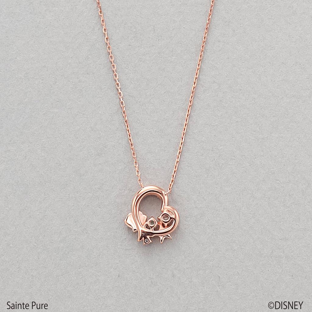 Estelle Disney "The Little Mermaid" June Birthstone Silver and Pink Gold Plated Akoya Pearl Necklace (0772-2137-0019-0000)