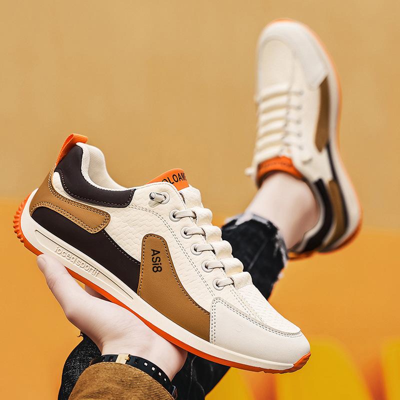 Men’s Sports Shoes Casual Street Style Jogging Sneakers Students Skateboard Shoes Plus Size Height Increase