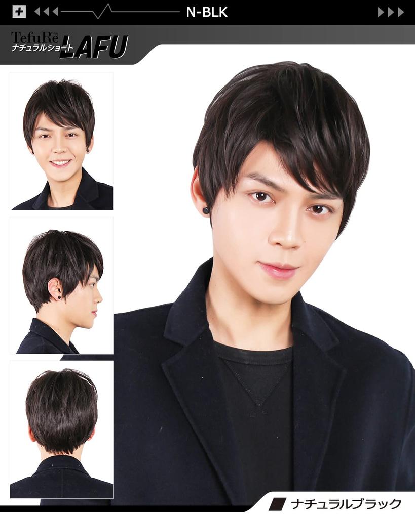 short Korean idol for men and with wig heat natural natural [TefuRe] Men's wig, short, natural, men's wig, wig, hair, boys, Korean, style, mesh,