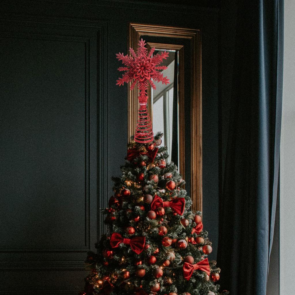 Tree Topper Gift ,Creative, Hollow Design, Christmas Decoration ,Decorative Ornament for Party Office Shop Holiday Decor Holiday