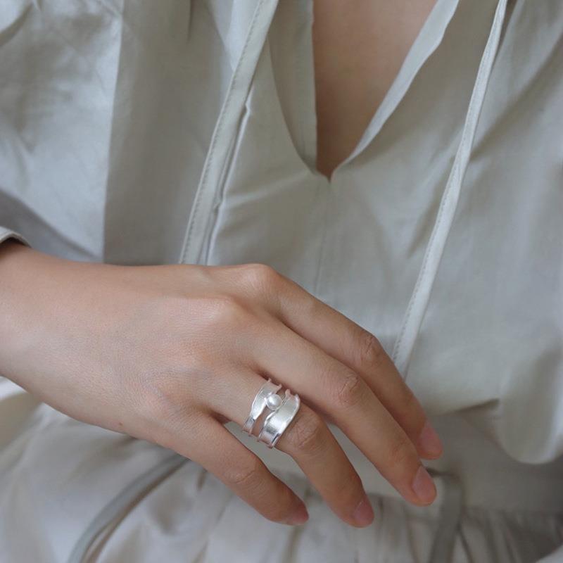 

Copper Modern Minimalist Ring For Women Featuring Elegant Asymmetrical And Wrinkled Design