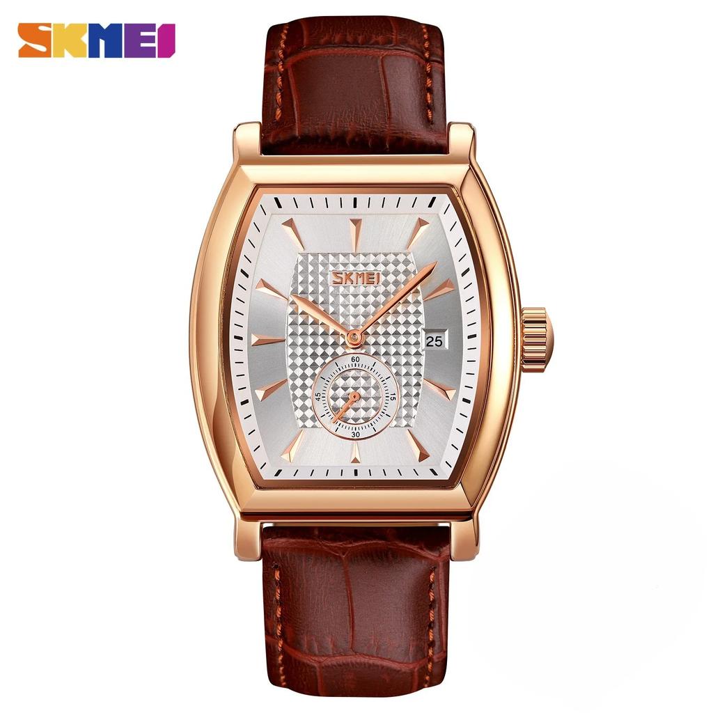 SKMEI 9306 Business Quartz Mens Watches Luxury Leather Date Calendar Waterproof Sport Men Wristwatches Clock Relogio Masculino