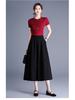 Elegant High-Waisted Bud-Shaped Culottes for Women, Spring/Summer 2026, Trendy Seven-Point Wide-Leg Pants