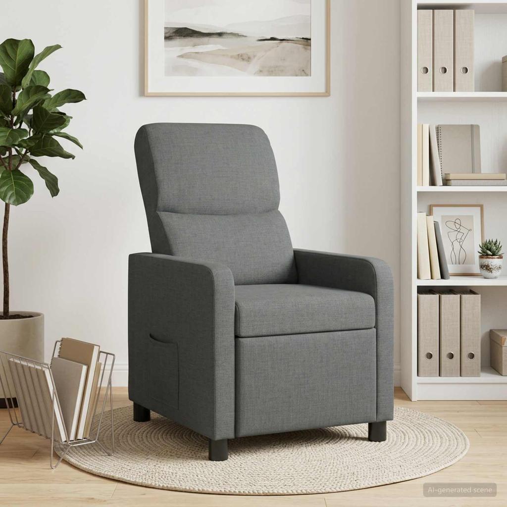 Recliner Dark Gray Polyester