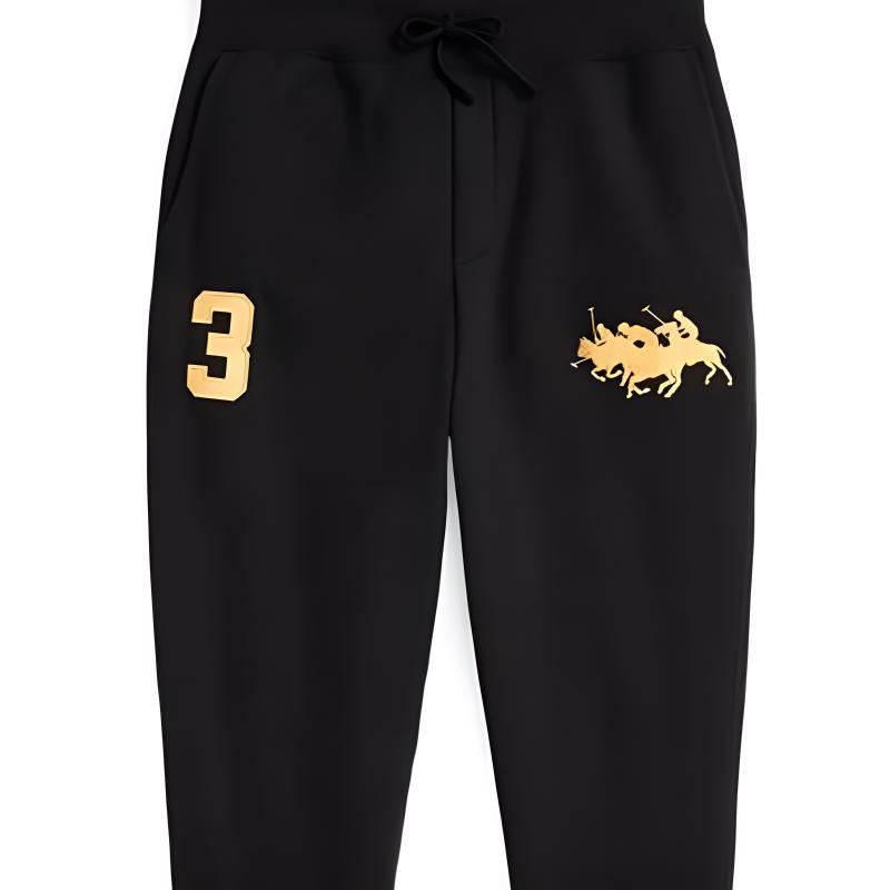 Polo Ralph Lauren FW22 Holiday Collection Fleece Jogger Pants Men Bottoms Black MNPOPNT1BQ20285-001