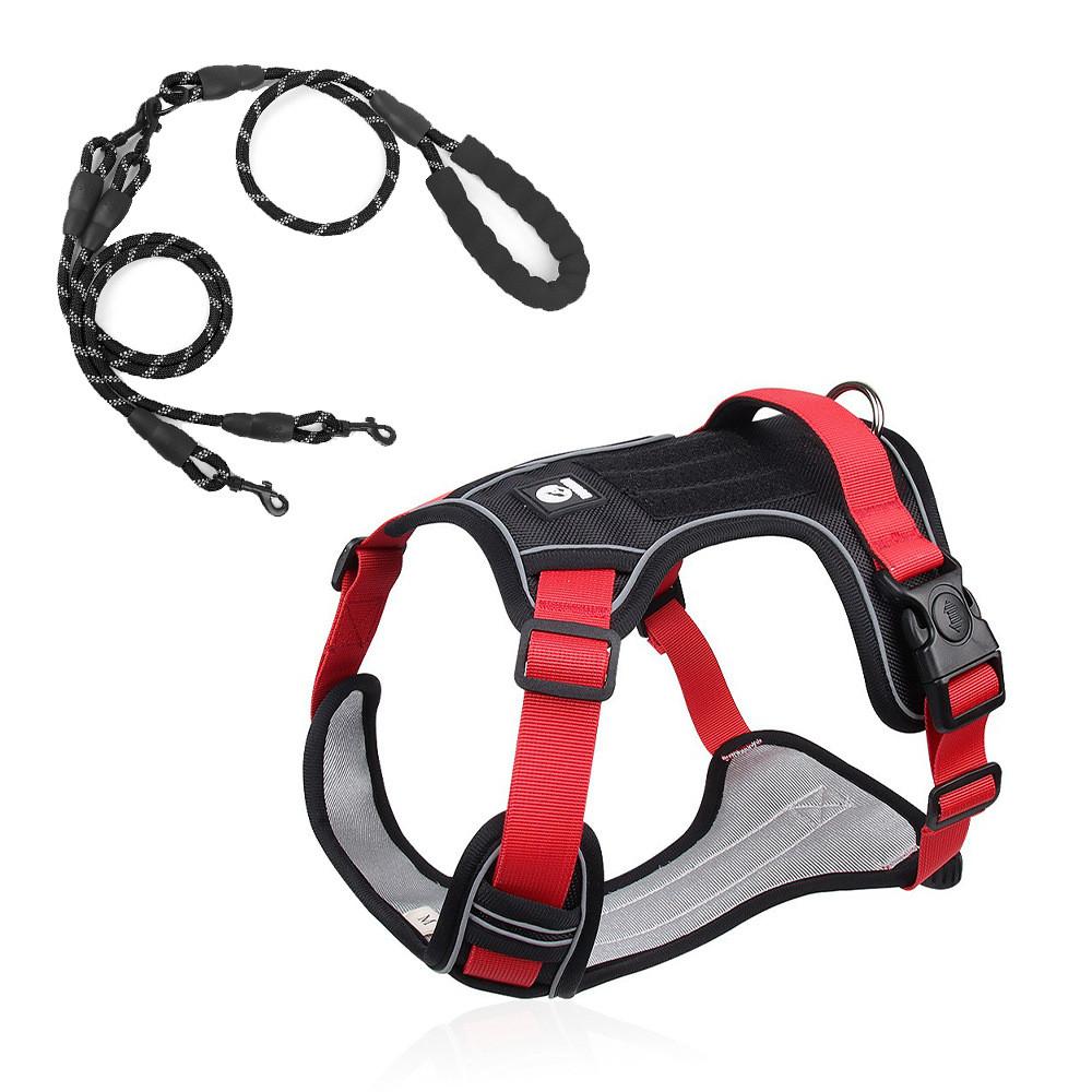 

Large Dog Chest Harness With Adjustable Oxford Material For Training And Control S червоний