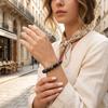 European Light Luxury Retro Tiger Eye Stone Multi-color Stackable Bracelet - Elegant and Versatile Hand Jewelry