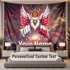 Custom Name Text Tapestry Poland Football Personalized Polyester Wall Tapestry For Bedroom And Room