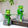 Frog Garden Statue Ornament: Outdoor/Indoor Resin Decor