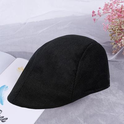 Erkek Retro Gelişmiş Şapka Düz Renk Rahat Taşınabilir Nefes Alabilir Güneş Koruması Anti-UV Edebi Gazeteci Şapkası İleri Şapka Bere