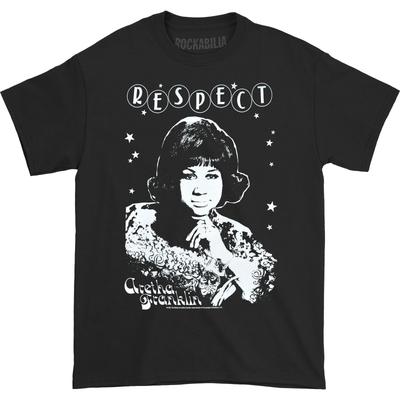 Herren Aretha Franklin Respect Slim Fit T-Shirt Klein Schwarz