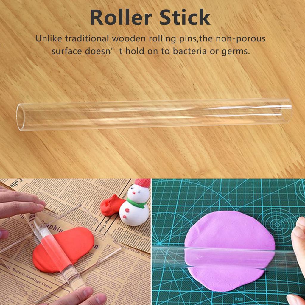 Hollow Acrylic Roller Sculpey Polymer Clay Fimo DIY Craft Molding Rolling Tool Hollow Acrylic Roller Sculpey Polymer Clay Fimo DIY Craft Molding Rolling Tool