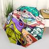 1 Stück Outdoor-Regenschirm mit Anime-Charakter-Aufdruck - Automatisches Öffnen/Schließen, Tragbares 3-fach faltbares Design, 8-Speichen-Eisenrahmen - Perfektes Geschenk für Fans, Tr