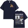 Rapper MALUMA Tour 2026 Grafik T-Shirt Unisex Damen Retro Mode Kurzarm T-Shirt Unisex Hip Hop Oversized T-Shirts Streetwear