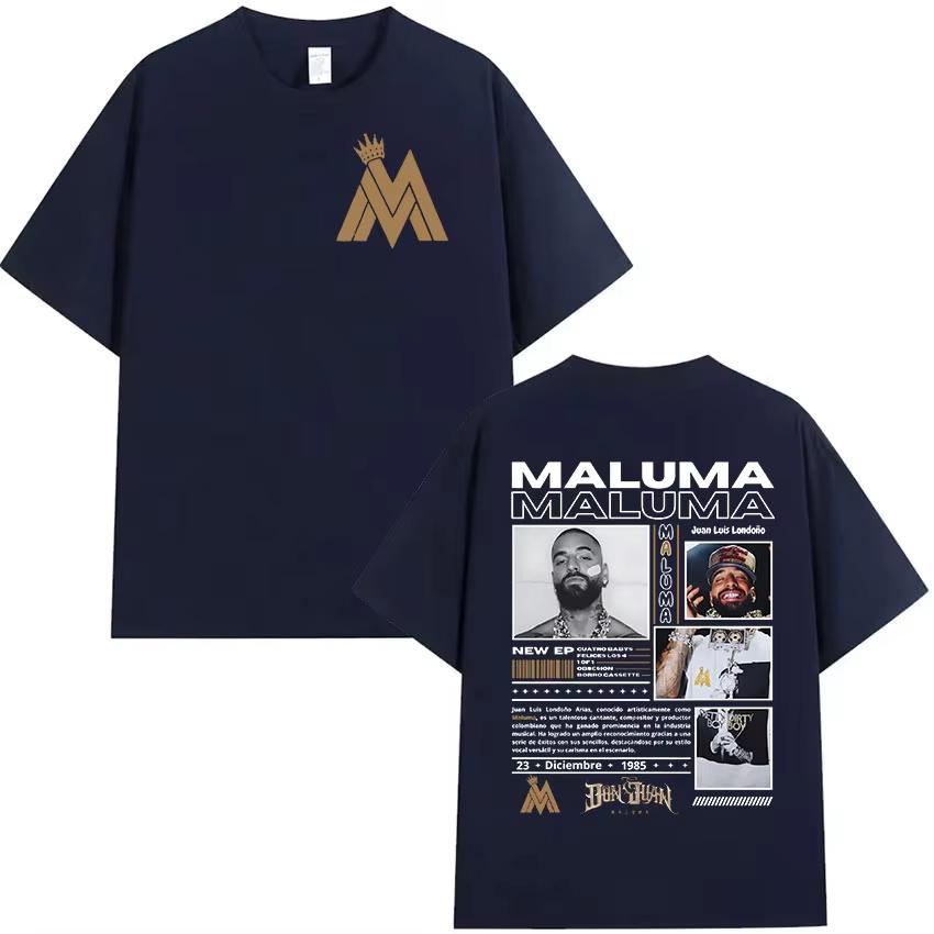 Rapper MALUMA Tour 2026 Grafik T-Shirt Unisex Damen Retro Mode Kurzarm T-Shirt Unisex Hip Hop Oversized T-Shirts Streetwear