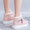Women Ankle Boots Warm Plush Woman Vulcanized Shoes Walking Sneakers Casual Flats Lace Up Ladies Snow Shoes