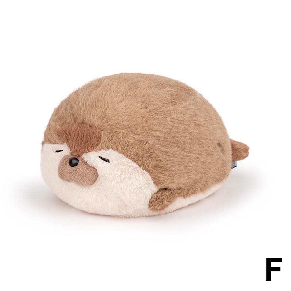 Soft Plush Sea Lion Otter Stuffed Animal Pillow Doll Animal Toy Round Cushion Throw Pillow for Kids Birthday Gift
