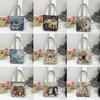 Stile etnico femminile da turismo ricamo elefante piccola borsa a mano fiore intrecciato borsa a tracolla in tela borsa per studenti quattro stagioni