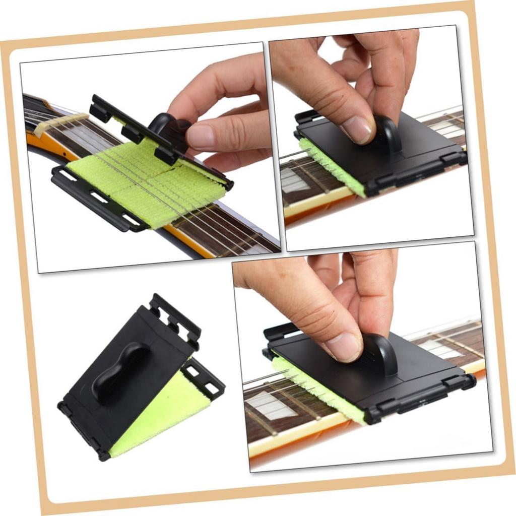 Bundreiniger, Gitarrensaitenreiniger zur Pflege von Bundbrett und Griffbrett, wiederverwendbares Reinigungswerkzeug für Gitarre, Bass, Ukulele