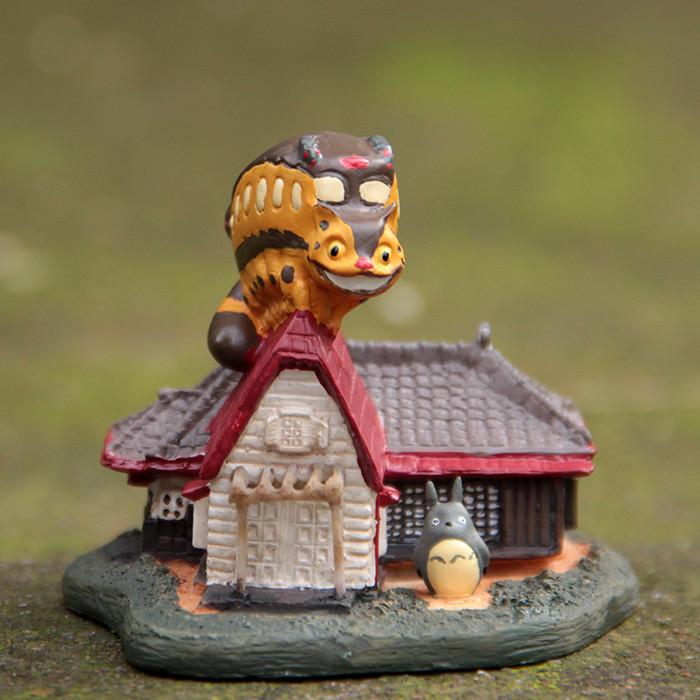 Totoro My Neighbor Bus Cat Action Figures Model Toy Micro Landscape Decoration