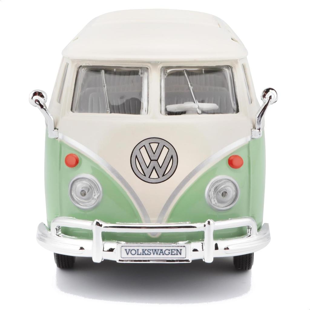 Maisto Volkswagen Type 2 Bus Samba Green Diecast Miniature Car Finished Model 31956 GN 1/25 /