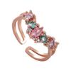 Light luxury niche European and American zircon love ring, female ins design open index finger ring