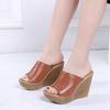 Summer sandals open-toed platform high-heeled fashion versatile  shoes casual  shoes comfortable sandals  shoes