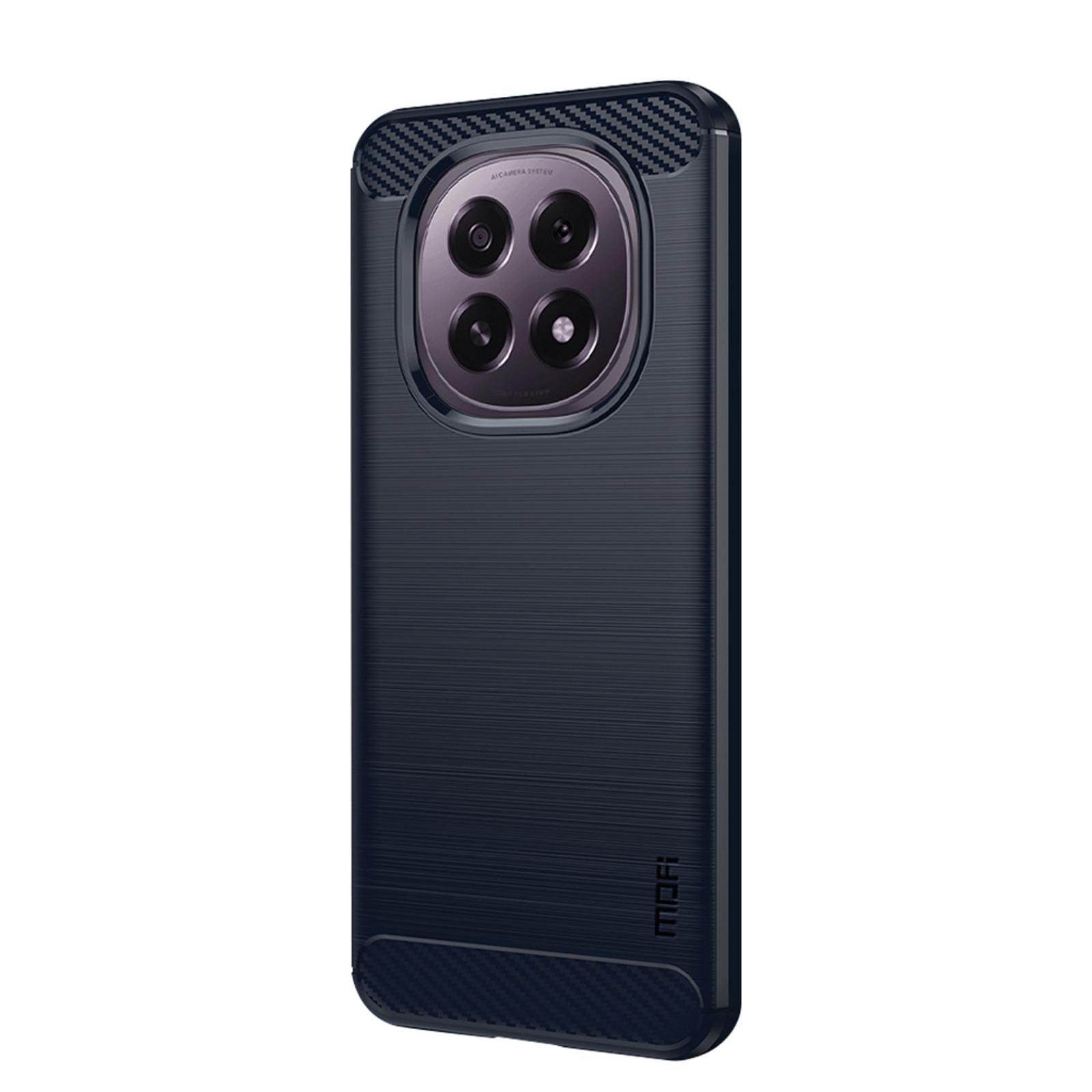 

For Oppo F29 5G Back Cover MOFI Brushed Texture Carbon Fiber Soft TPU Case B