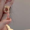 S925 Silver Needle Wine Red Pearl Stud Earrings - Trendy 2023 Exquisite Fashion Jewelry