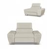 Bosso Lounge Chair Family Furniture Beige Velvet Recliner Headrest