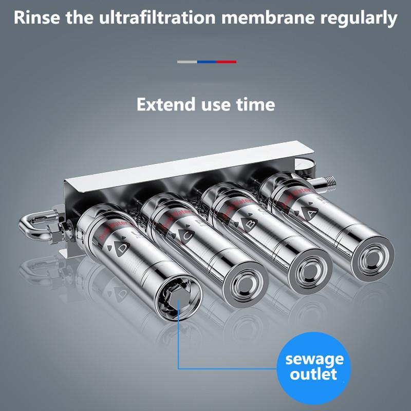 Water Filter System Household Kitchen Ultrafiltration Water Purifier 41*35*9cm Stainless Steel Direct Drink Tap Water Purifier