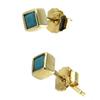 Les Trésors De Lily [Q1052] - Gold Plated 'Boho' Turquoise Earrings - 3x3 Mm
