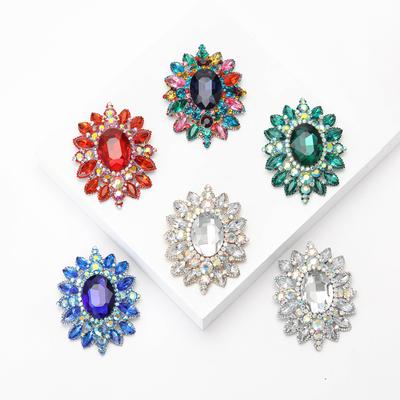 Kişiselleştirilmiş Moda Alaşım Rhinestone Cam Broş Zarif Moda Kadın Takım Elbise Elbise Korsaj Takı İğnesi