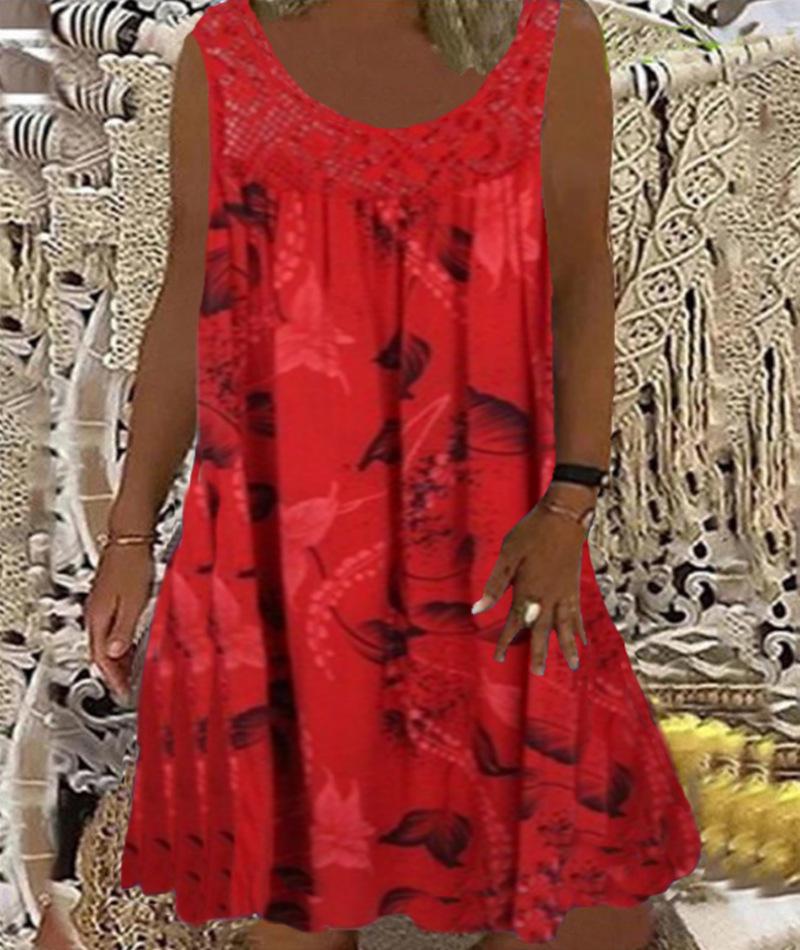 2023 European & American Off-Shoulder Lace Camisole Dress