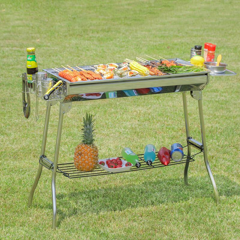 Outdoor Portable Stainless Steel Folding BBQ Grill