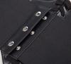 Women's Elastic Waistband Wide Leather Belt, Black, Versatile Fashion Lace-up Dress Accessory