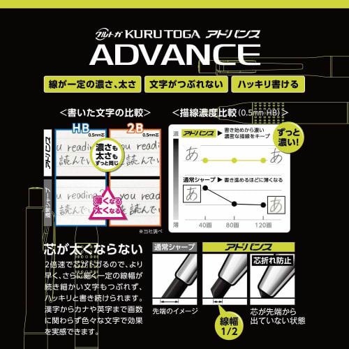Mitsubishi Pencil Mechanical Pencil Kurtga Advance 0.5 Upgrade Model Limited Matte Yellow M51030.MY