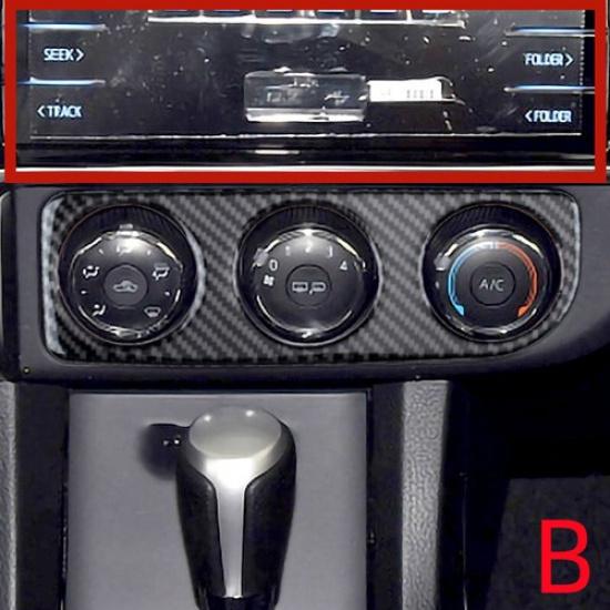 1x Carbon Fiber Interior AC Switch Frame Cover Trim For Toyota Corolla 2014-2018
