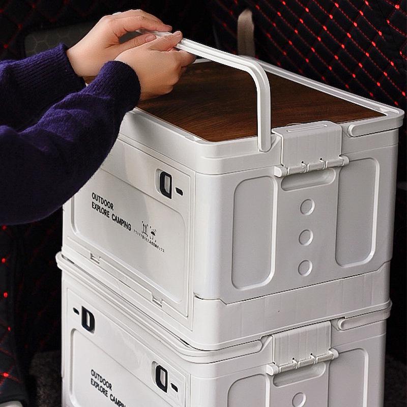 Compact Foldable Storage Box for Car, Camping, and Trunk Use