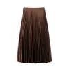 2025 Women's Spring/Summer European & American Style Mid-Waist Solid Color Midi Skirt