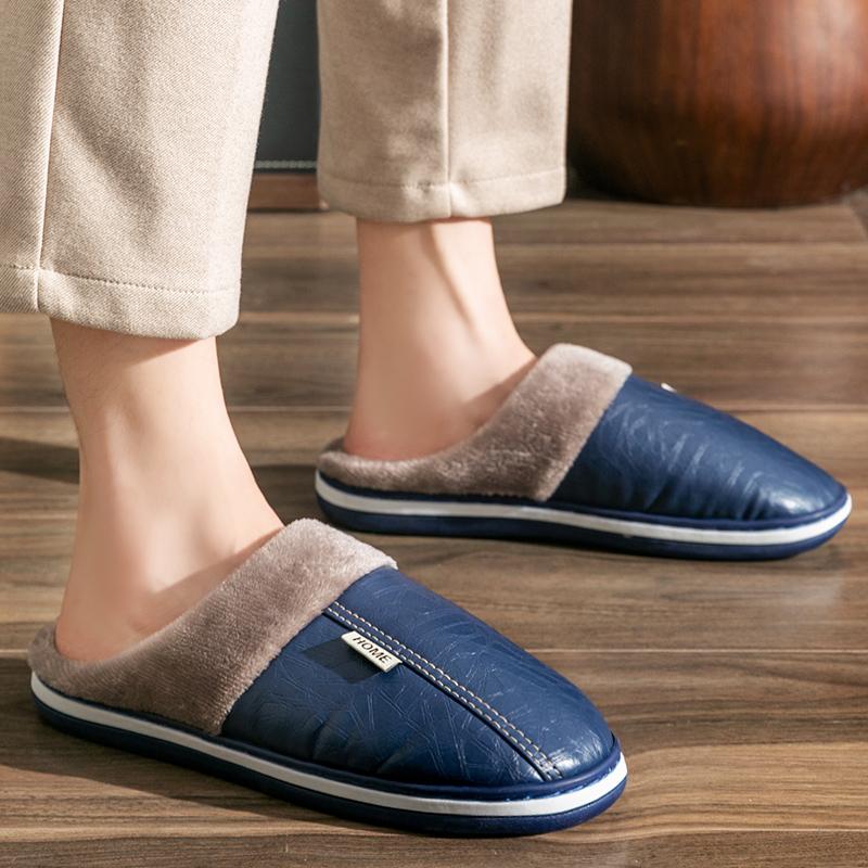 Comfortable Men's House Slippers with Memory Foam Effect for the Home. Warm In Winter, Soft and Lined with Plush.