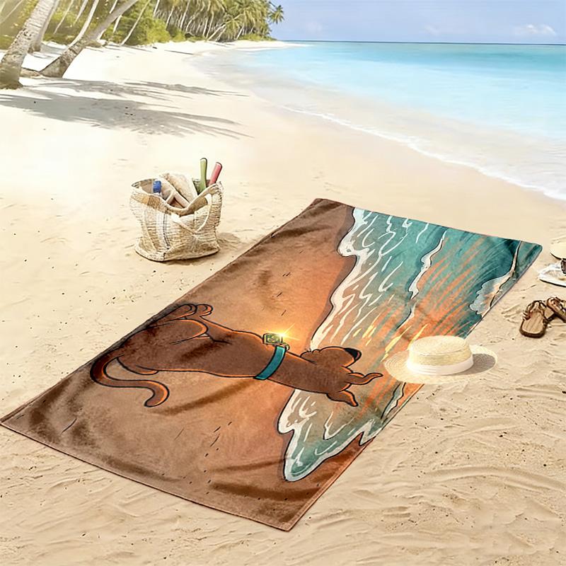 Scooby‑Doo2 Print Beach Towel, Large Soft Quick Dry Towel for Beach Camping Swimming