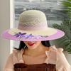 Straw Hat Women's Summer Foldable Beach Hat Face Covering Sun Hat Bow Fisherman Hat Sun Hat Basin Hat