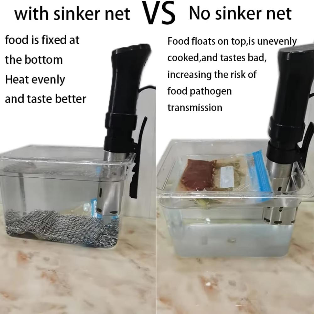 Sous Vide Gewicht Roestvrij Staal Verzwaringsgewichten 2 Klemmen Volledige Onderdompeling Sous Vide Accessoires Voedselkwaliteit Duurzaam Veilige Houvast