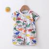 Newborn Baby Clothing Boy Girl Baby Clothes Items Cotton Bodysuit Summer Short Sleeve Romper Infant Toddler Sleepwear