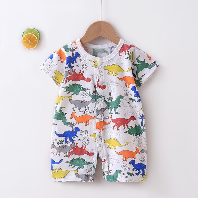 Newborn Baby Clothing Boy Girl Baby Clothes Items Cotton Bodysuit Summer Short Sleeve Romper Infant Toddler Sleepwear
