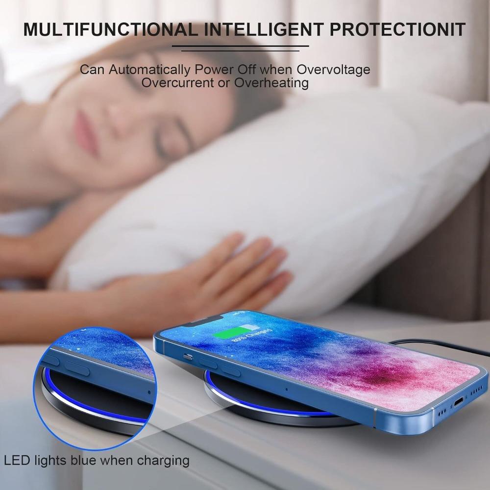 Wireless Fast Charger Charging Pad Dock for Samsung iPhone Android Cell Phone