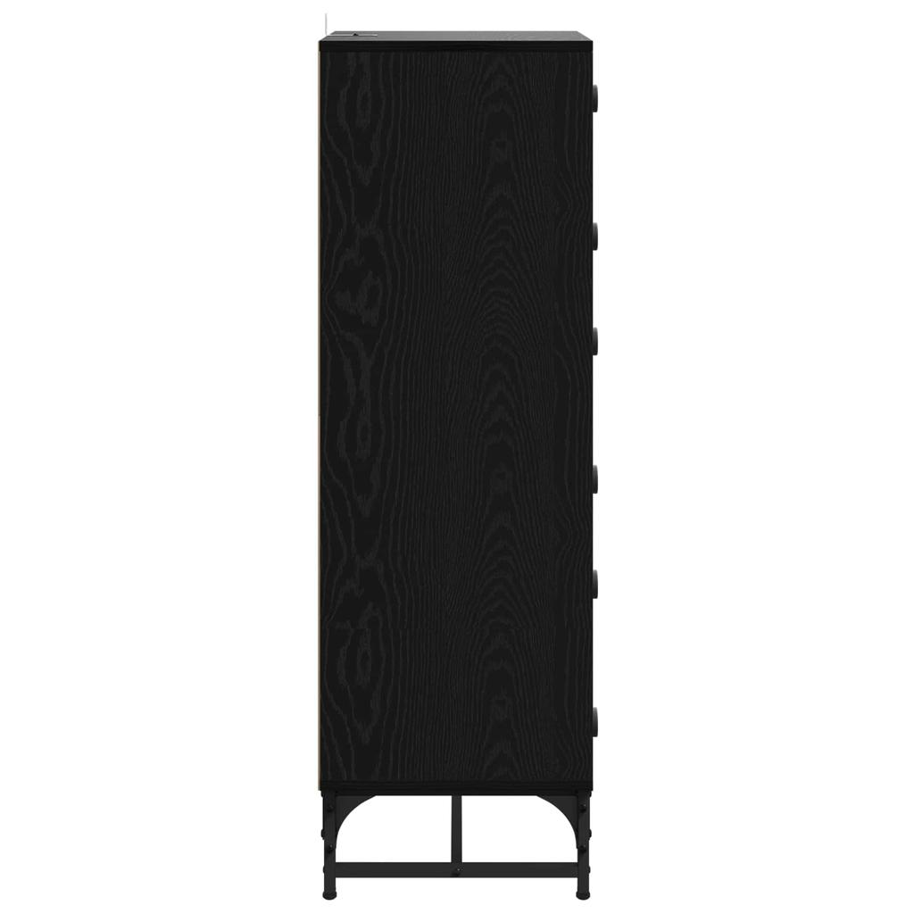 Sideboard Black Oak Effect 35 x 37 x 117 cm