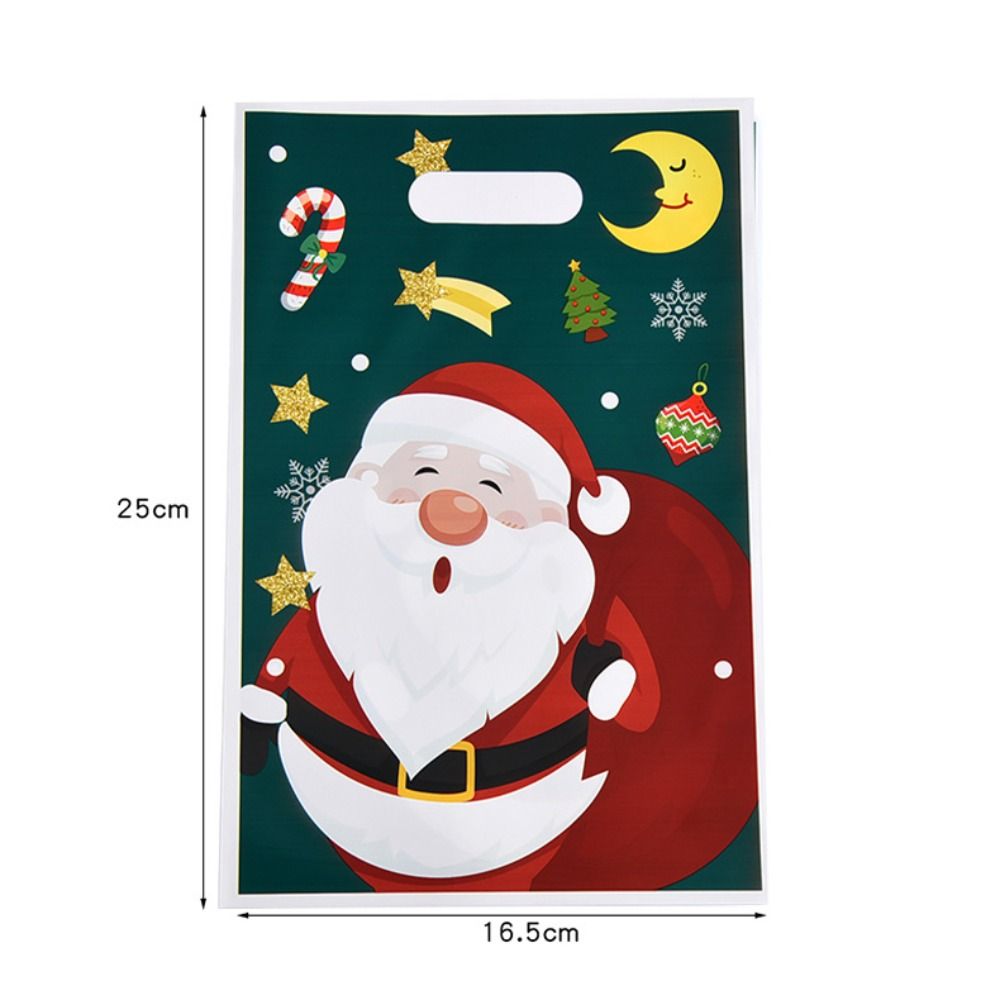 50/100 stk Elg Juleemballasjeposer Tegneserie Julenissen Gavepose Julegaveposer 2025 Jul