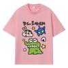 2026 Cartoon Crocodile Shinchan Batman Printed Graphic Y2k Harajuku Streetwear 100% Cotton T Shirt Casual Oversized Summer Men T-shirt